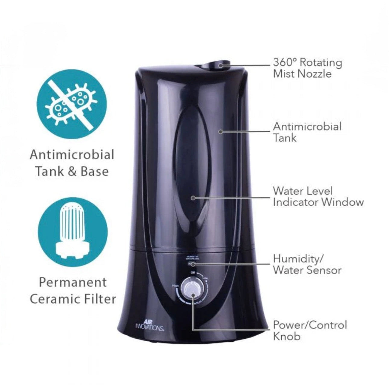 Air Innovations Ultrasonic Cool Mist Humidifier