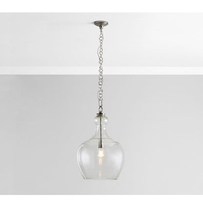 Flynn Recycled Glass Pendant, Large 17 Inch (Nickel) (New in Box)