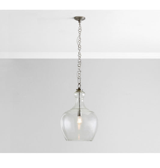 Flynn Recycled Glass Pendant, Large 17 Inch (Nickel) (New in Box)