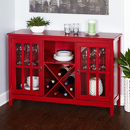 Simple Living Portland Glass Wine Buffet