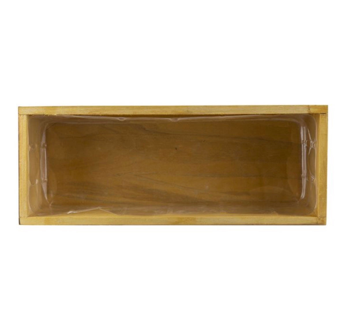 Wood Rectangle Unfinished Planter Box with Plastic Liner 4 Inch Height X 13 Inch Length X 5 Inch Width (Multiple Packing) (New in Box)