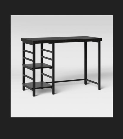Adjustable Storage Desk (Black) (New in Box) (Assembly Required)