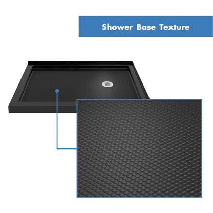 (New) Dreamline Black Rectangle Shower Pan Base