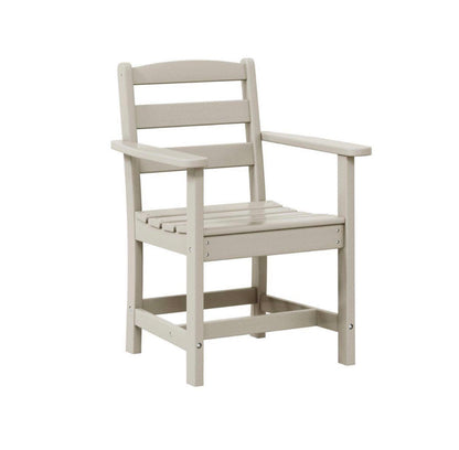 Shoreside All Weather Plastic Outdoor Patio Dining Armchair (Sand Color) (new in Box)