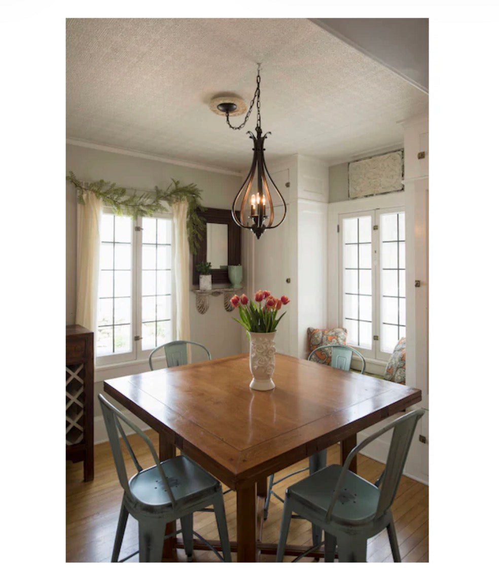 Monrovia 3- Light Royal Bronze Traditional Teardrop Medium hanging Pendant Light