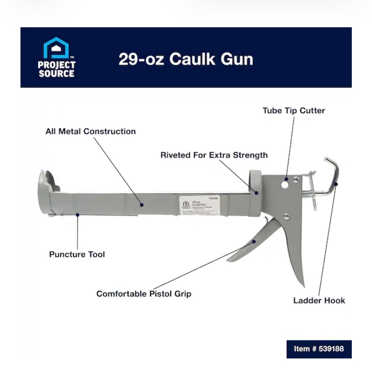 Project Source 29 oz Rod Caulk Gun