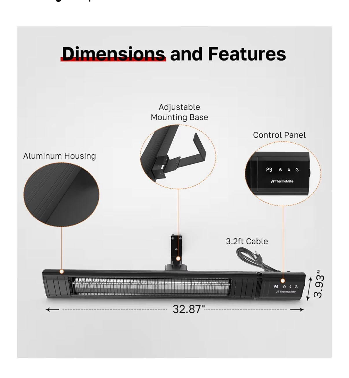 ThermoMate Infrared Patio Heater for Outdoor