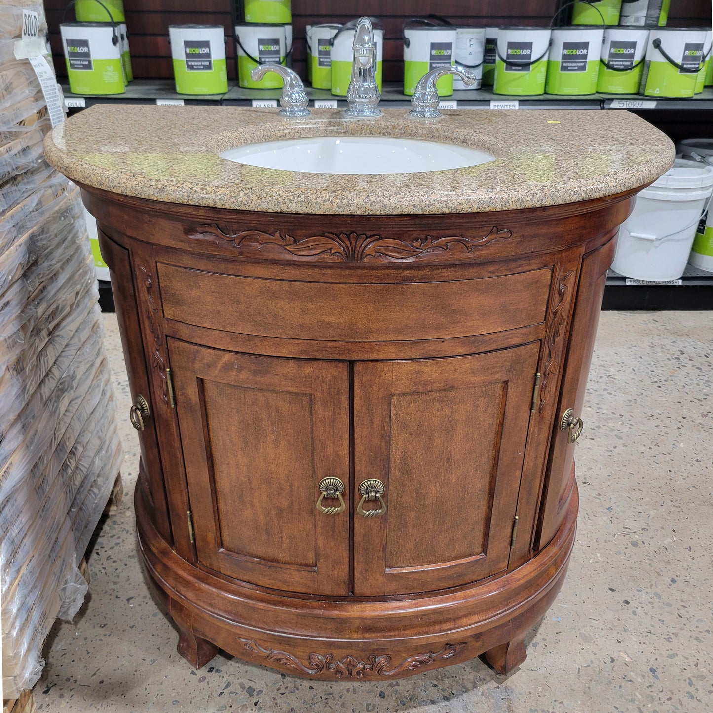 36" Bath Vanity with faucet