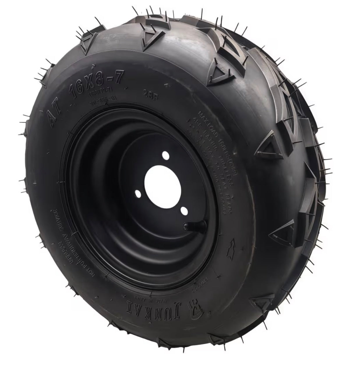 7 Inch Wheel Rim Tire Assembly for TaoTao 50cc 90cc 110cc 125cc ATVs & Go Karts Includes 16 X 8 - 7 Tire 70mm Bolt Rim (New in Box)