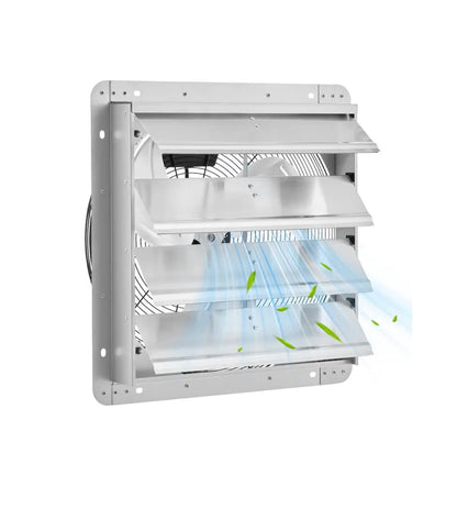 Garvee 18 Inch Automatic Shutter Exhaust Fan 2200 CFM Industrial Wall Mount Ventilation (New in Box)