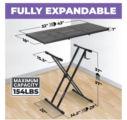 Expandable DJ Table Portable Audio Mixer Stand (New in Box)