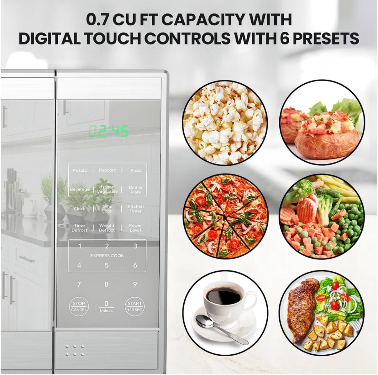 Total Chef 0.7 cu ft Microwave Oven
