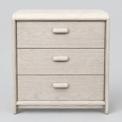 Light-Toned 3 Drawer Nightstand