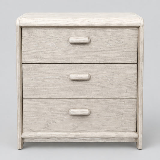 Light-Toned 3 Drawer Nightstand