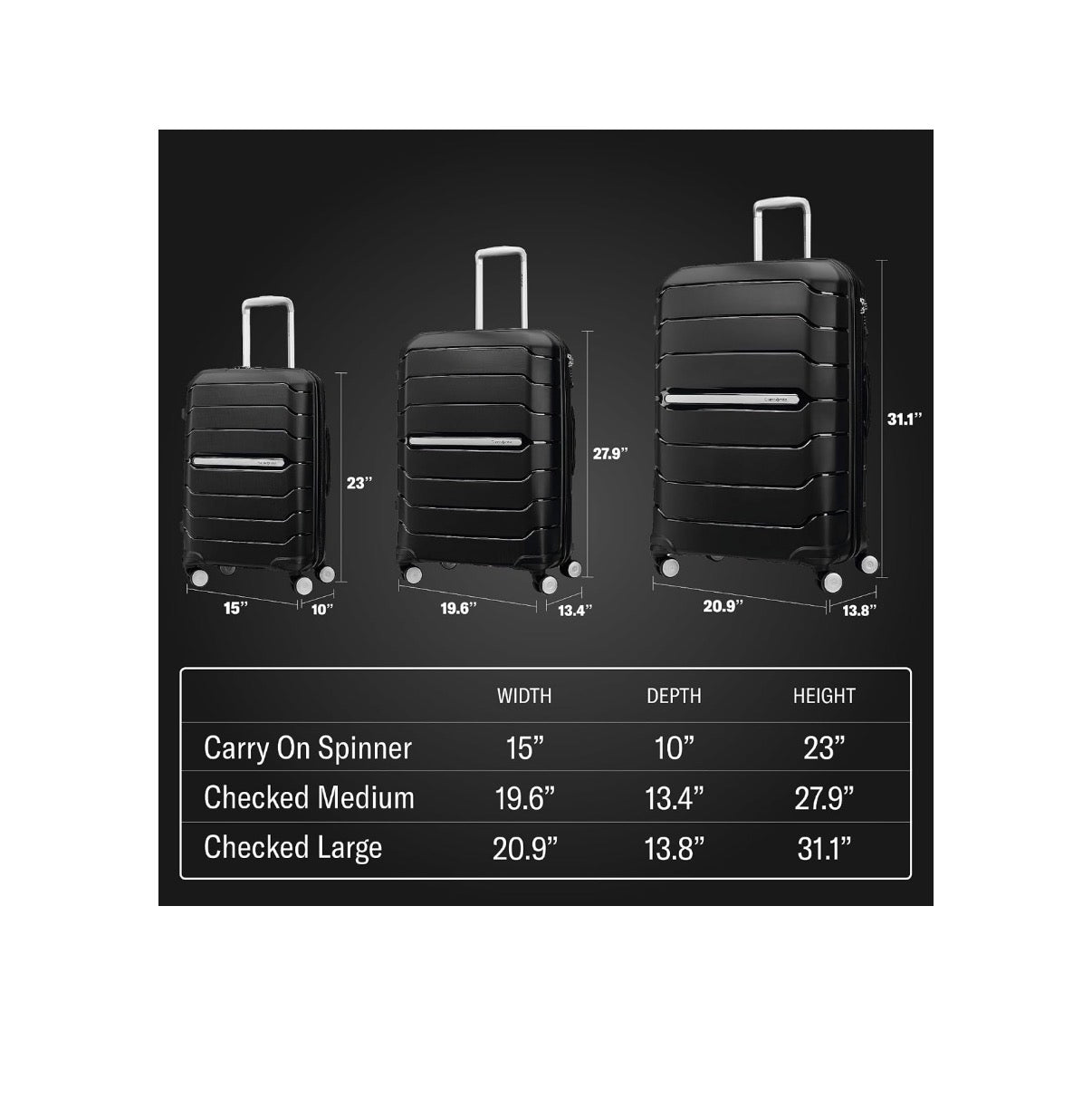 Samsonite Freeform 28 Inch Large Luggage with Dual 360 Degree Spinner Wheels - Checked Suitcase - TSA Lock, Airline-Approved - Lightweight Durable Polypropylene Expandable Hard-shell (Navy) (New in Box)