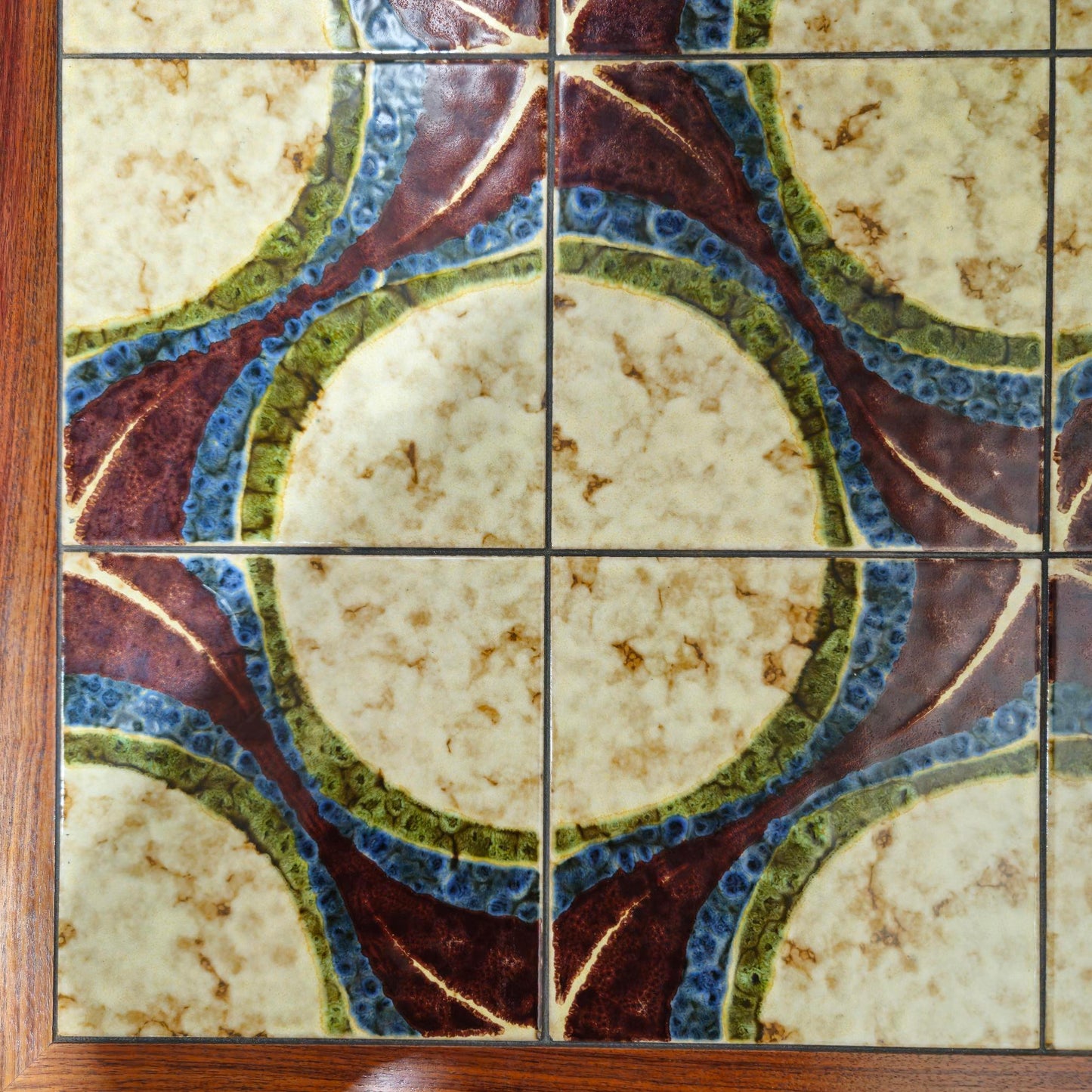 Danish Modern Tile Top Side Table