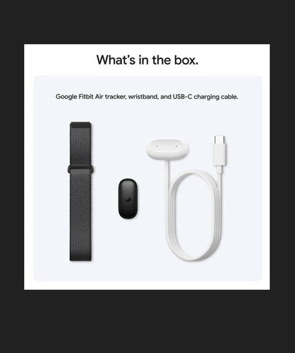 Google Fitbit Air Screenless Fitness and Health Tracker Personalized AI-Powered Coaching (Works with Android and IOS (Obsidian) (New in Box)
