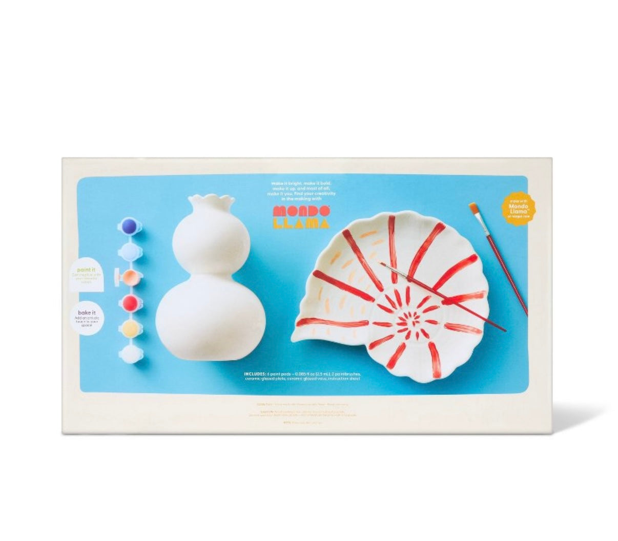 Mondo Llama Ceramic Vase & Plate Kit