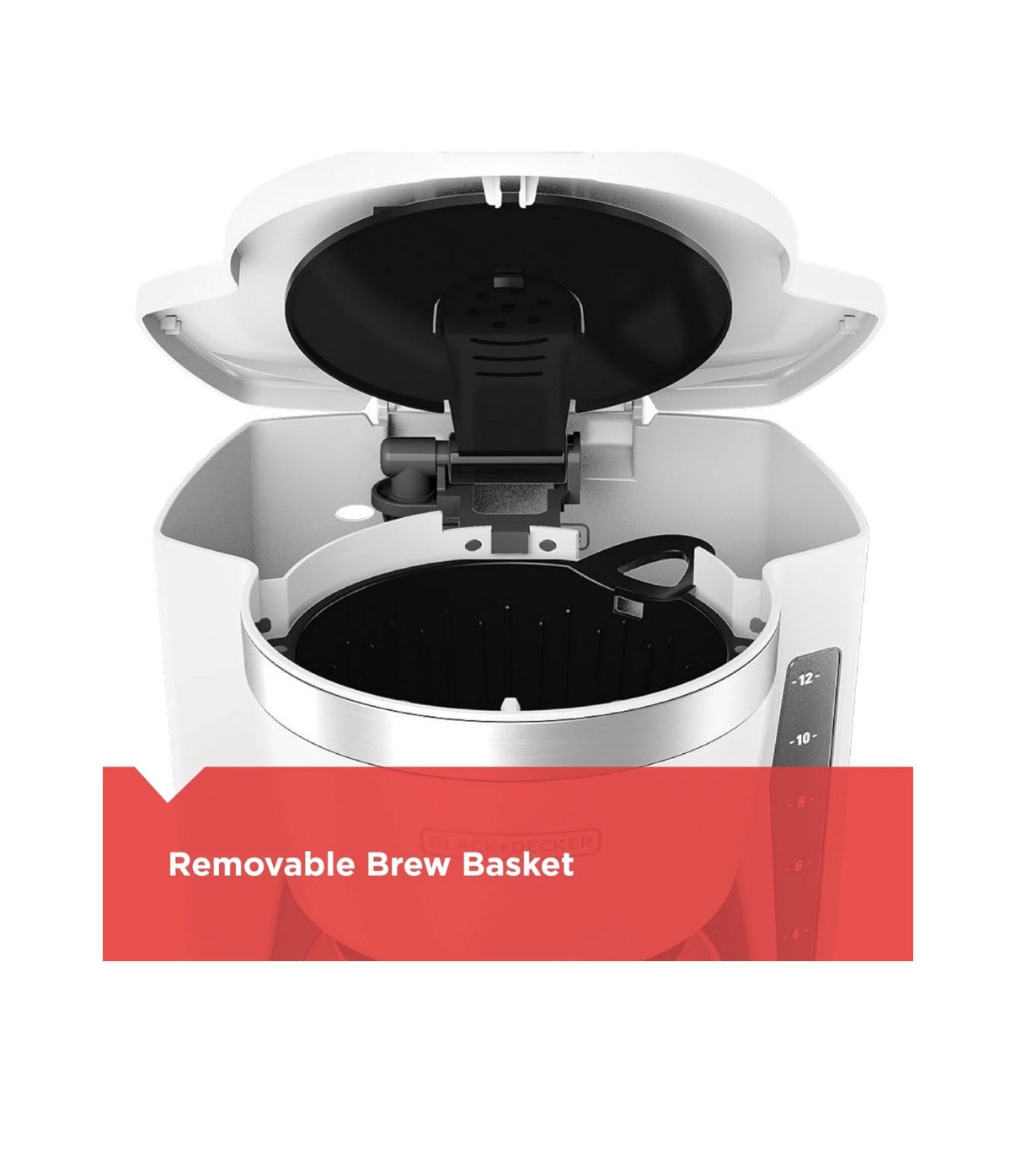 Black & Decker 12 Cup Programmable Coffeemaker (White/Stainless Steel) (New in Box)