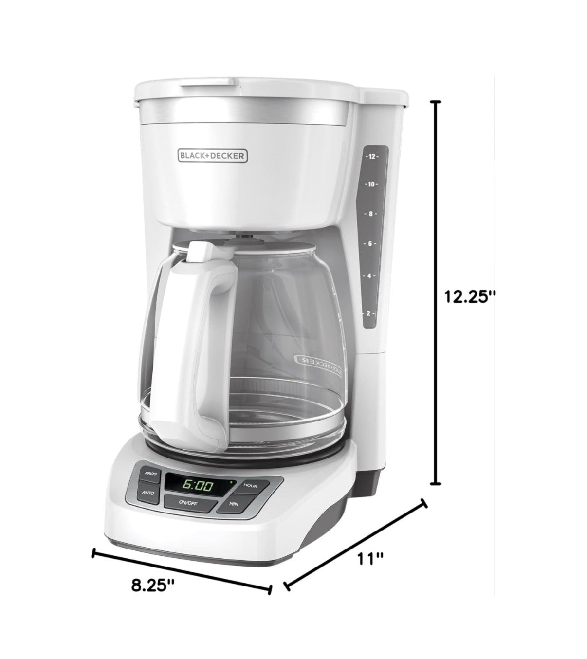 Black & Decker 12 Cup Programmable Coffeemaker (White/Stainless Steel) (New in Box)