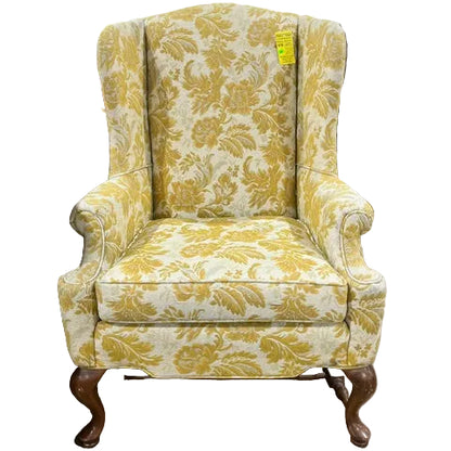 Floral Wingback Upholstered Armchair