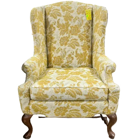 Floral Wingback Upholstered Armchair