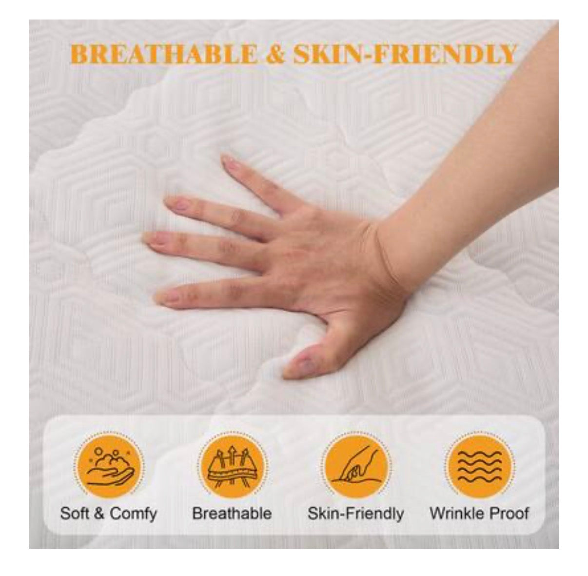 3 Inch Twin Sized Memory Foam Mattress Topper - Pressure Relief Toppers with Washable Cover and High-Density Foam (White) (New in Box)