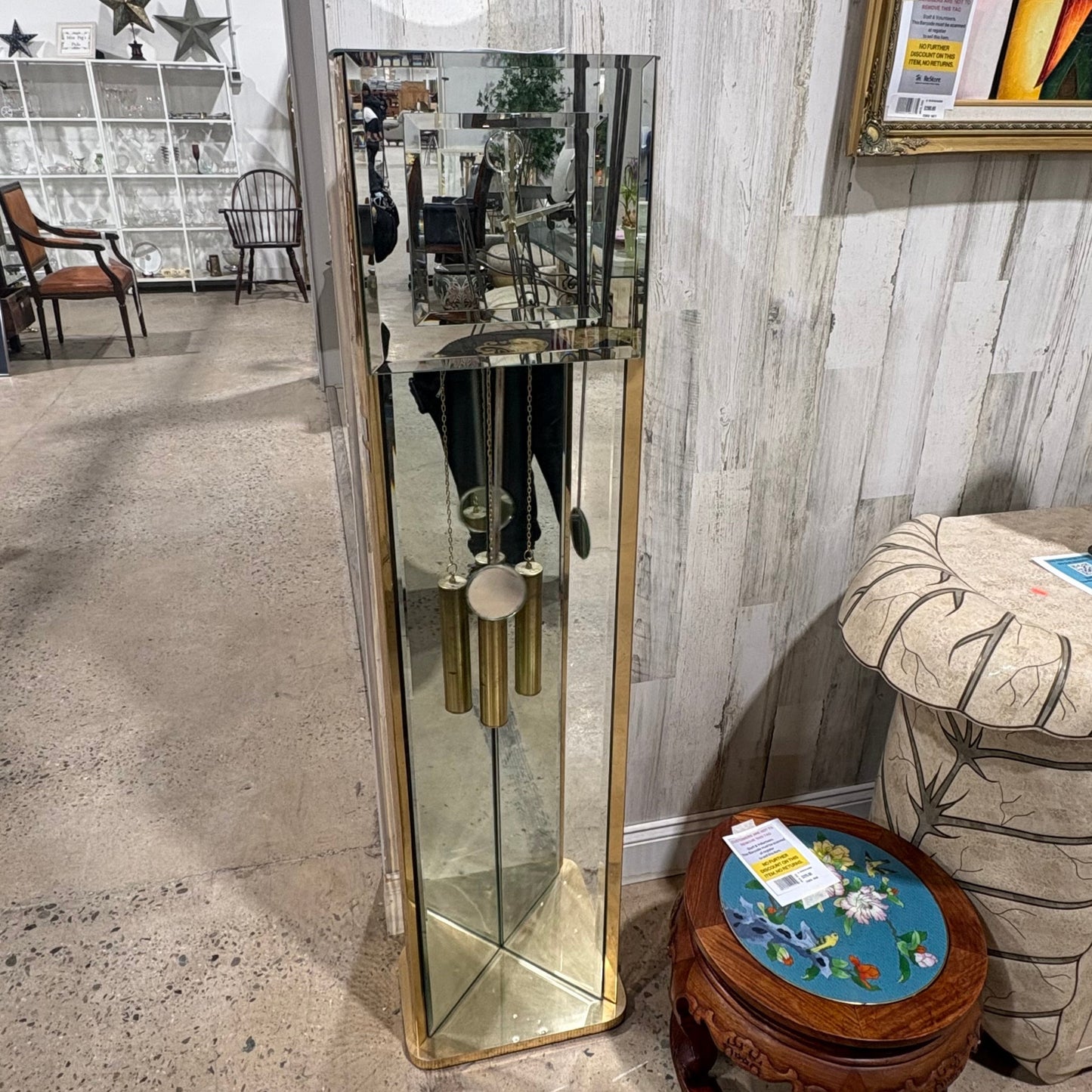 1970's Mirrored Grandmother Clock