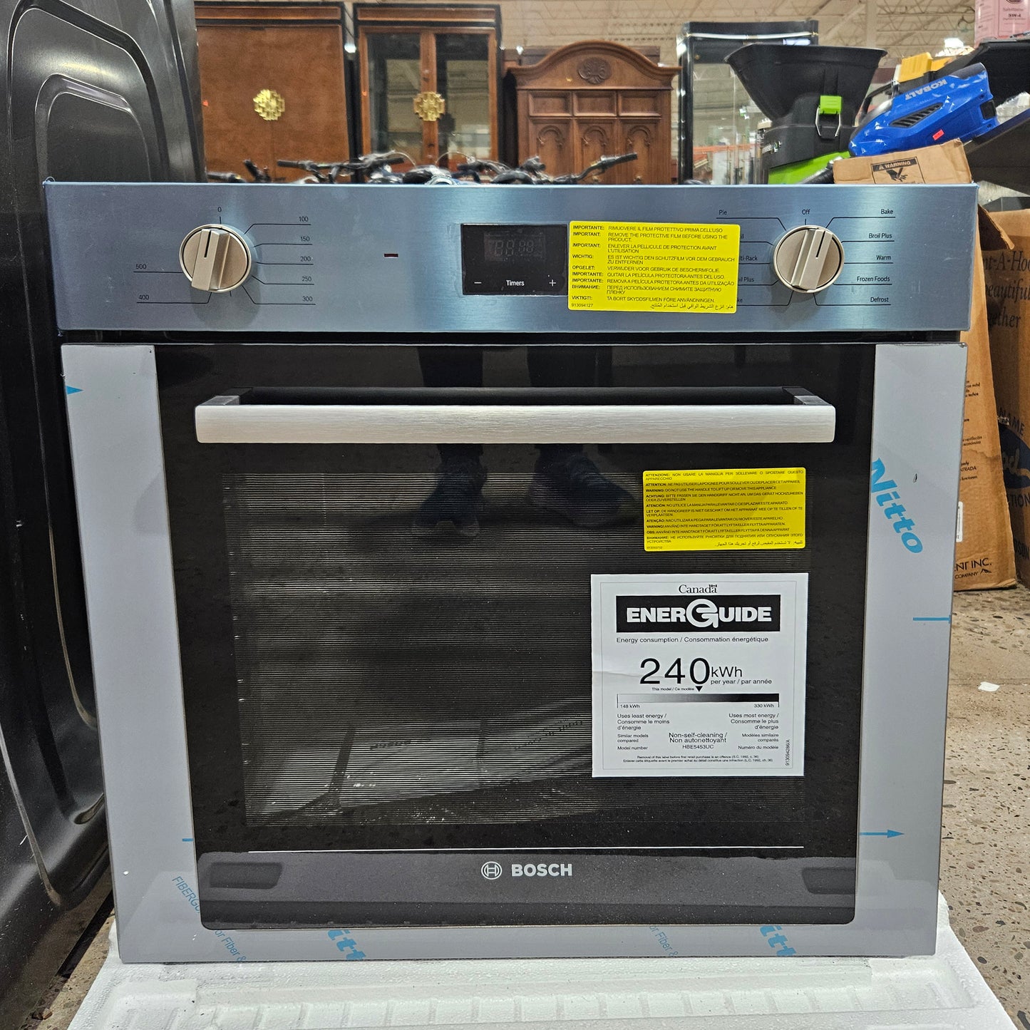 Bosch 500 Series 24" Stainless Single Convection Electric Wall Oven