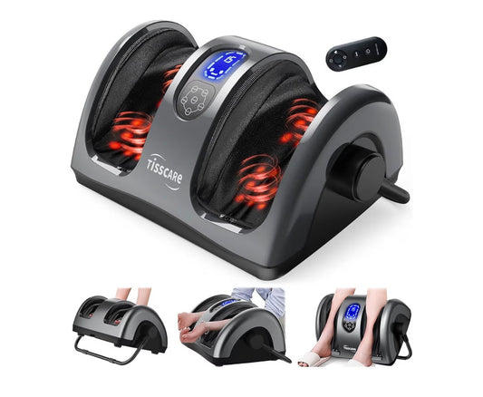 Tisscare Foot Massager with Heat, Massager for Plantar Fasciitis, Neuropathy, Circulation and Pain Relief, Massage Feet at Home/Office (Dark Gary) (New in Box)