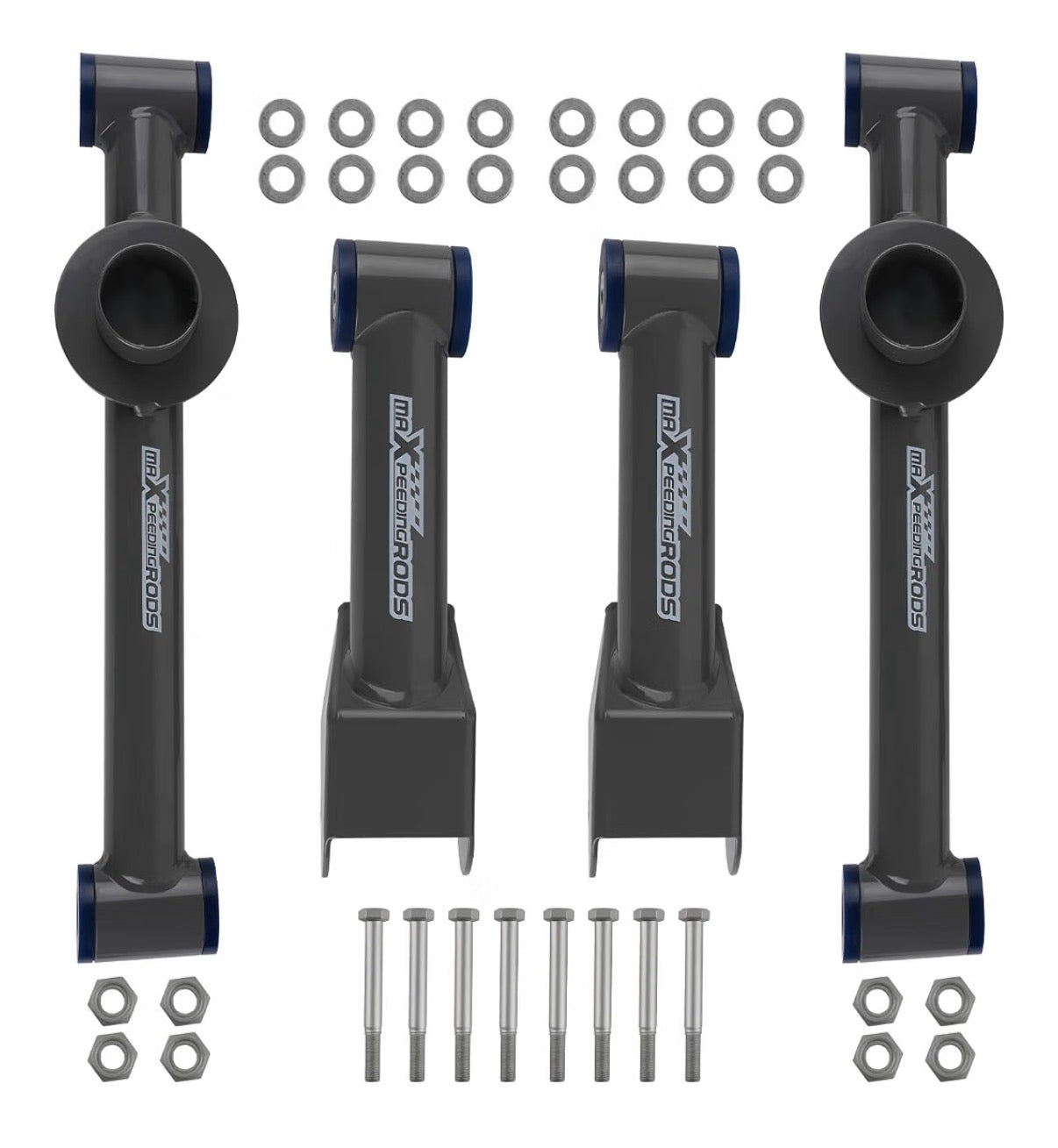 MaXpeedingrods Rear Control Arms Kit for Ford Mustang, Mercury Capri 1979-2004, Cobras 1993-1998, 4/6/8 Cylinder, 4 Pieces (New in Box)