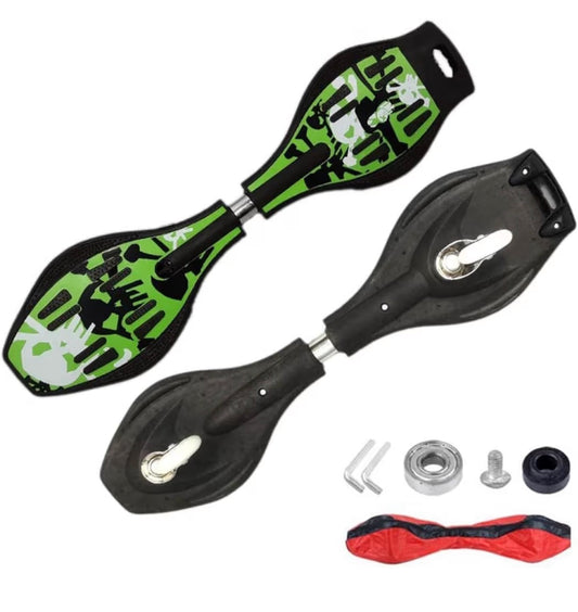 Rip Stick Skateboard, Compact and Lightweight RipStick Deluxe JuniorCaster Board with Illuminating Wheels and 360 Degree Casters for More Excitement and Fun for Adults 29.1 Inch (New in Box) (Green)