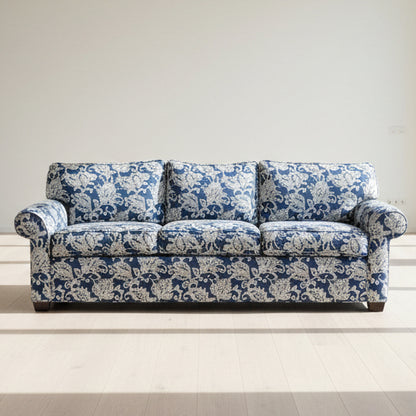 Ethan Allen Contemporary Paisley Upholstered Sofa