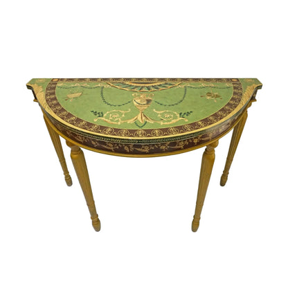 Green Yellow & Brown Sarreid Italy Entryway Console Table