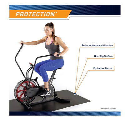 Marcy Fitness Equipment Mat and Floor Protector Compatible fpr Treadmills, Ellipical, Exercise Bikes, Stationary Cycles and Accessories (Black) (New in Box)