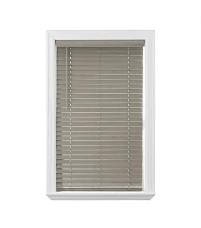 Better Homes & Gardens 2 Inch Cordless Faux Wood Horizontal Blinds 34 Inch Width X 72 Inch Length (Rustic Gray) (New in Box)