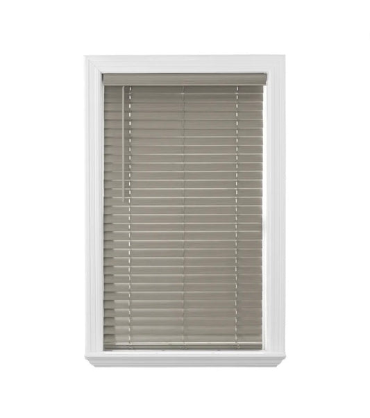 Better Homes & Gardens 2 Inch Cordless Faux Wood Horizontal Blinds 34 Inch Width X 72 Inch Length (Rustic Gray) (New in Box)