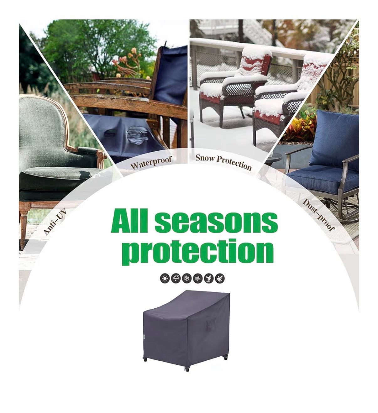 F&J Outdoor Patio Chair Cover