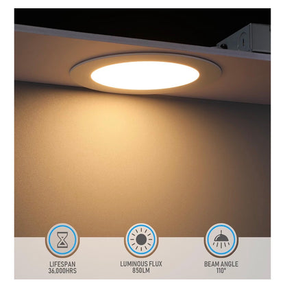 Torchstar 4 Pack 6 Inch Ultra-Thin LED Recessed Light, 2700K 12W 100W Eqv. Dimmable Slim LED Downlight with Junction Box, ETL and Energy Star Certified Soft White (New in Box)