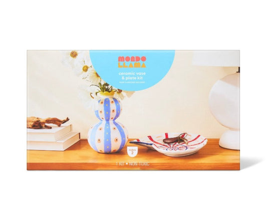 Mondo Llama Ceramic Vase & Plate Kit