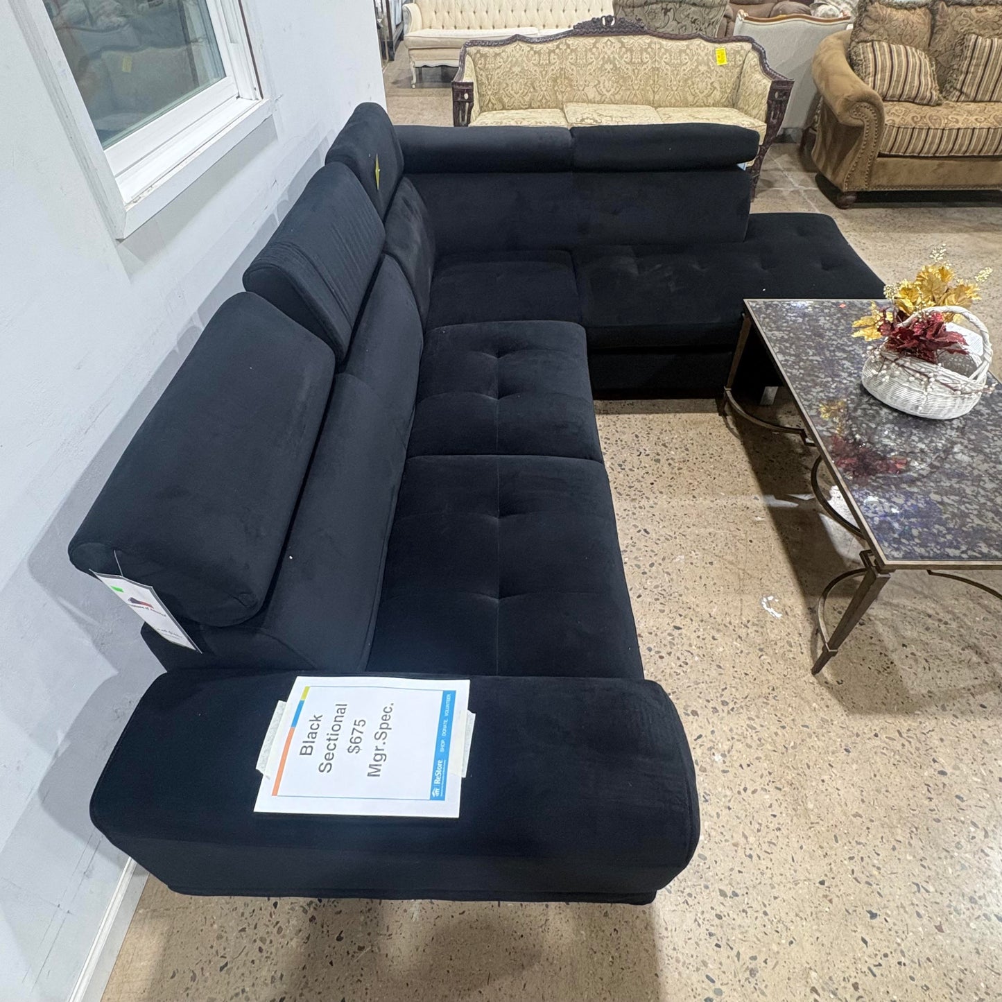 Furniture of America Berguin Fabric Right Facing Sectional