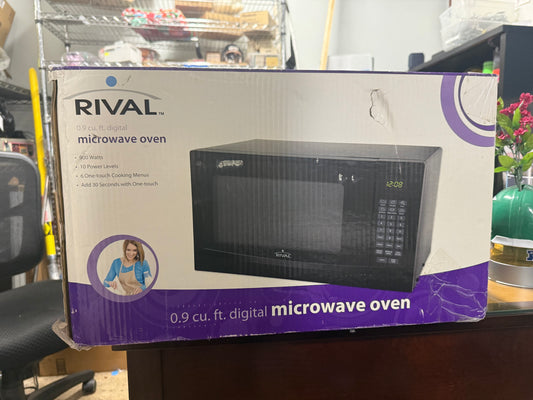 Rival digital 0.9 cu. ft. countertop microwave oven