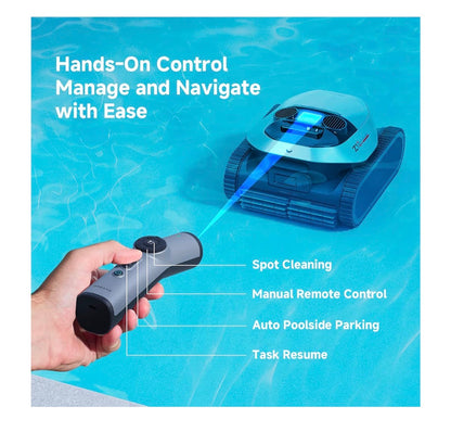 DREAME Z1 Pro Cordless Robotic Pool Cleaner, LiFi & APP Control, 8000 GPH Suction, Wall & Waterline Cleaning, up to 180+ Minutes, Auto-Retrieval, Automatic Pool Vacuum for Above & In-Ground Pools