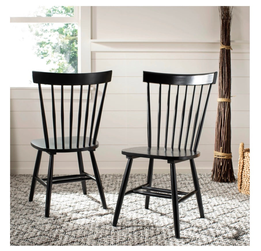 Safavieh Robbin Dining Chairs (Set of 2) (Black) (New in Box)