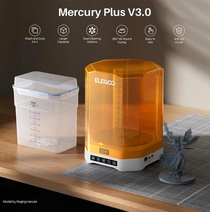 Elegco Mercury Plus V3.0 Wash and cure station 7.5 L large capacity