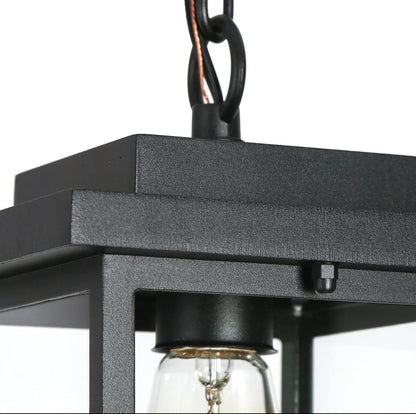 Melusio 1-Light Black Outdoor Pendant Light