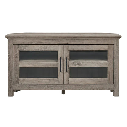 Walker Edison Modern Farmhouse Wood Corner Universal TV Stand