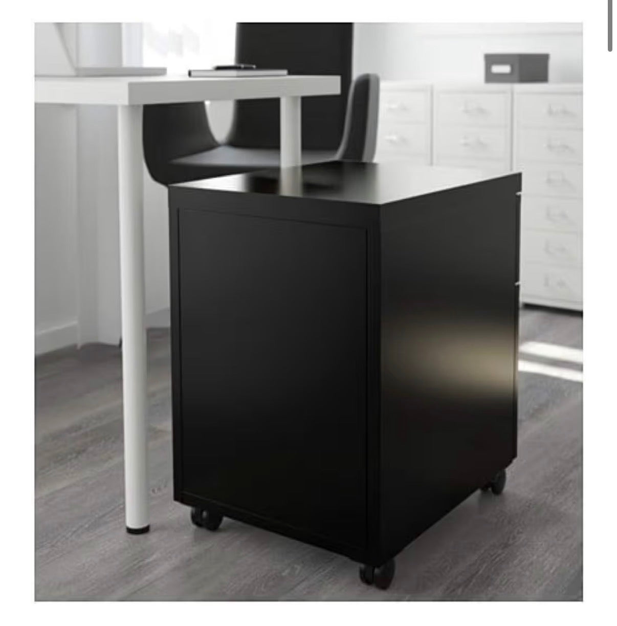Ikea Erik Drawer Unit with 2 Drawers (Black)