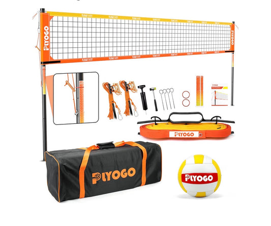 Plyogo Volleyball Net for Backyard, Professional Portable Outdoor Heavy Duty Volleyball Net Set