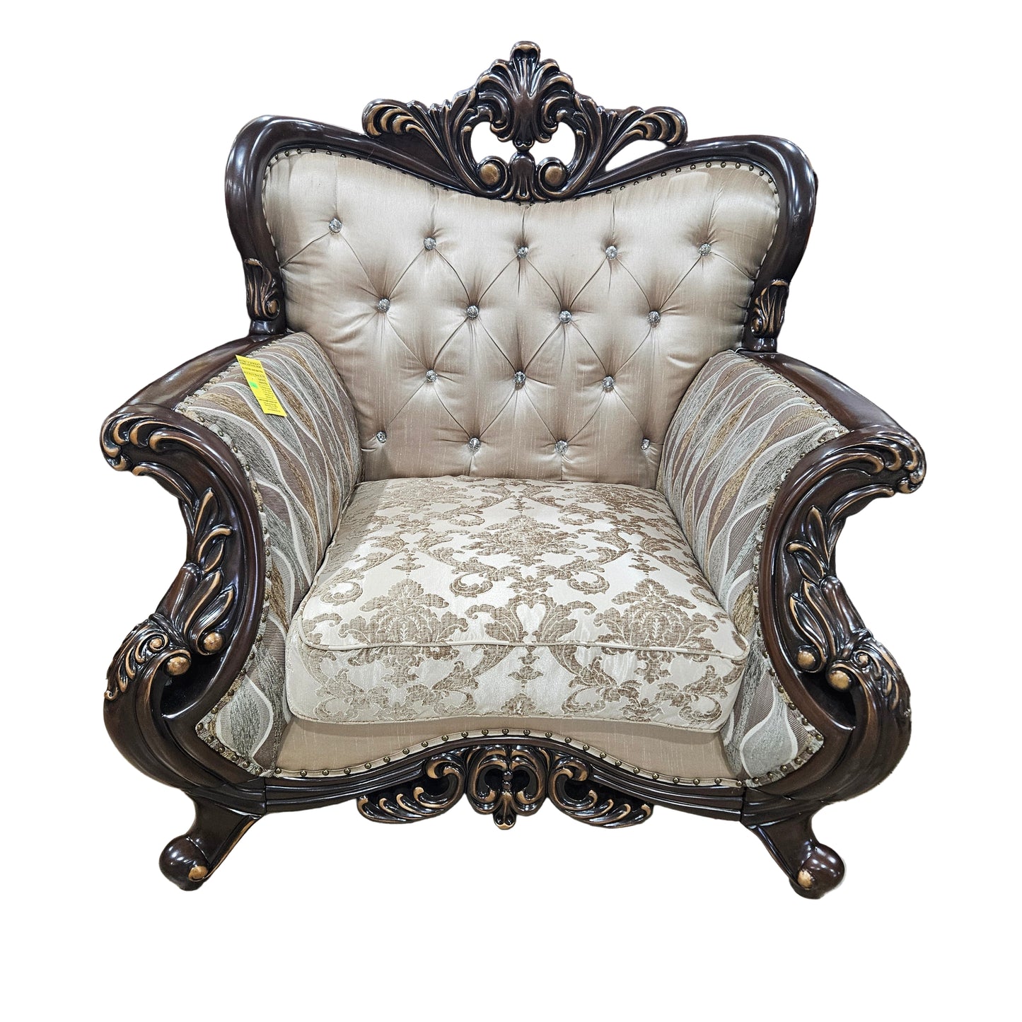 Constantine Off-White/Dark Brown Chair